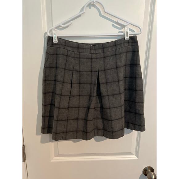 LOFT Ann Taylor Gray Plaid Mini Skirt – Size 8 - Picture 1 of 5